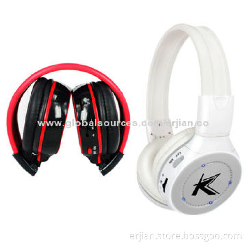 Colorful Fashionable Promotional FM Radio Headphones with TF Card Slot and Running Light
